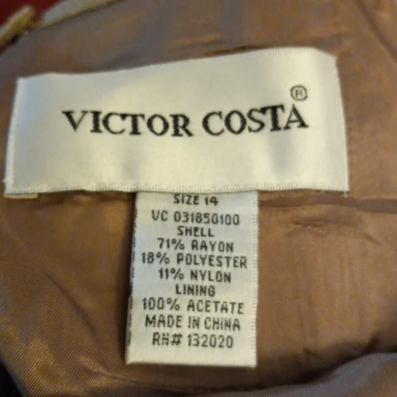 NWT Victor Costa Shiny Straight Skirt Size 14 - Picture 8 of 8